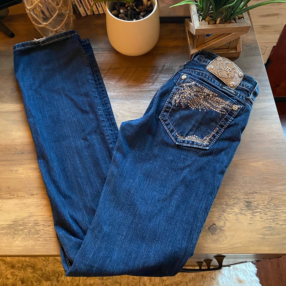 LONG Miss Me slim boot jeans 28x35 tall inseam